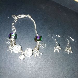 NWOT Scottie Charm Bracelet & Earring Set